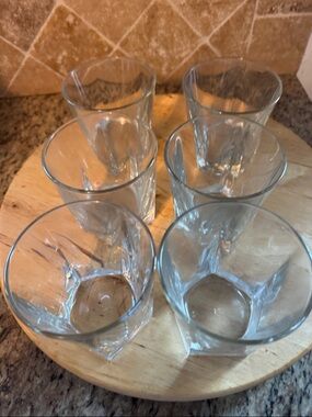 Set of 6 Clear Glass Tumblers